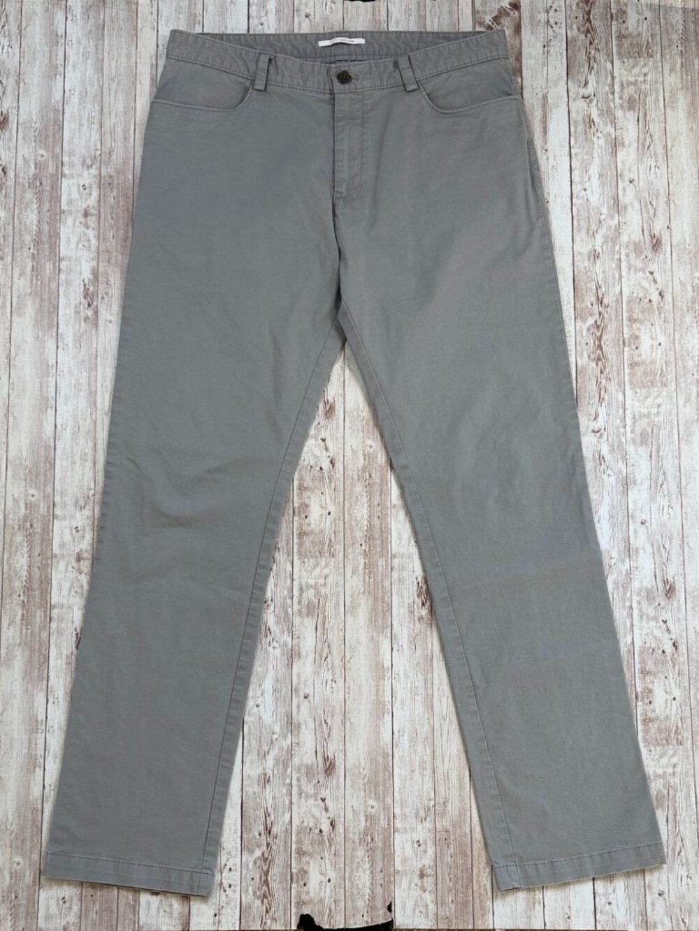 Calvin Klein Slim Fit Modern Stretch Pants sz 34 x 34 Light Gray Cotton Smart